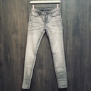 Buckle Black Fit No. 53 Womens Skinny Jeans Grey Faded Wash 25x32 Stretch‎ Denim